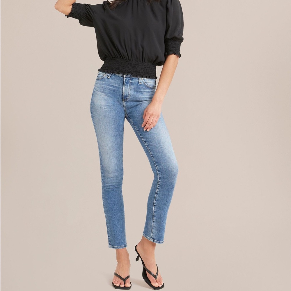 AG Mari High Waist Slim Straight Leg Jeans